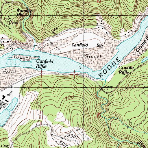 Topographic Map of Jim Hunt Creek, OR