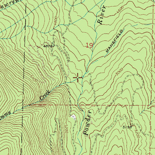 Topographic Map of Jimmy Creek, OR