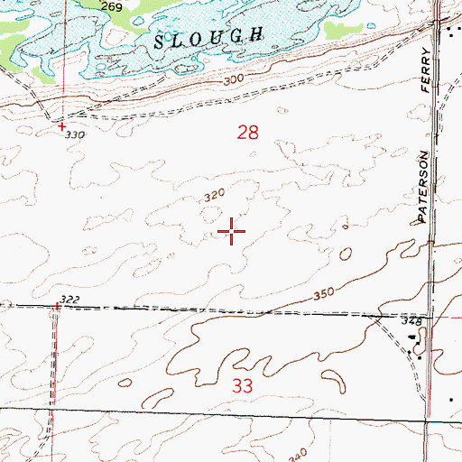 Topographic Map of John Day Wildlife Management Area, OR