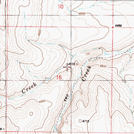 Topographic Map of Johnny Creek, OR
