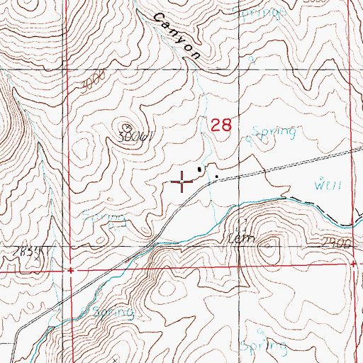 Topographic Map of Johns Canyon, OR