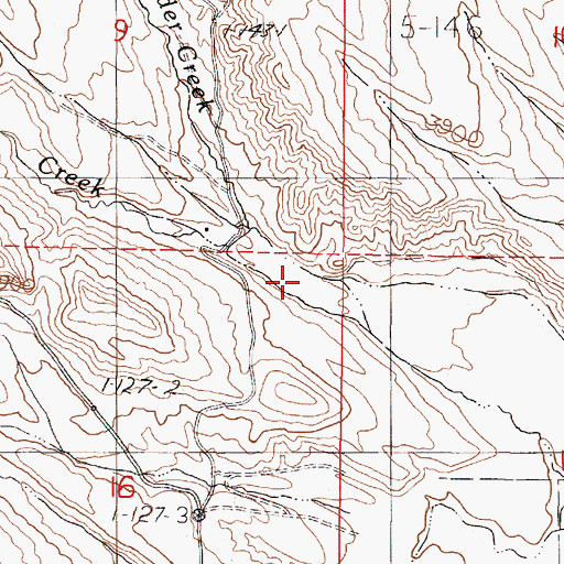 Topographic Map of Johnson Boulder Creek, OR