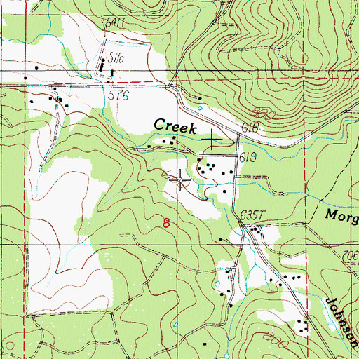 Topographic Map of Johnson Creek, OR
