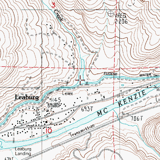 Topographic Map of Johnson Creek, OR