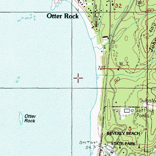 Topographic Map of Johnson Creek, OR
