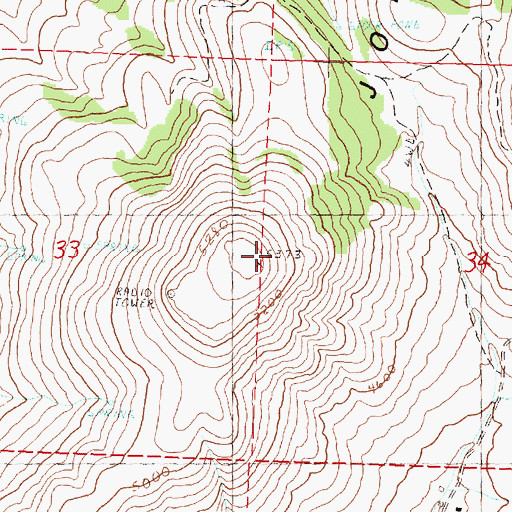 Topographic Map of Johnson Heights, OR