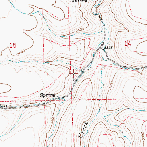 Topographic Map of Johnson Hollow, OR