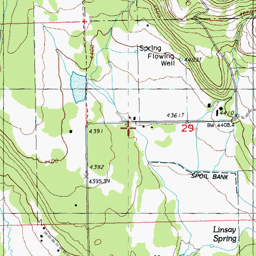 Topographic Map of Johnson Ranch, OR