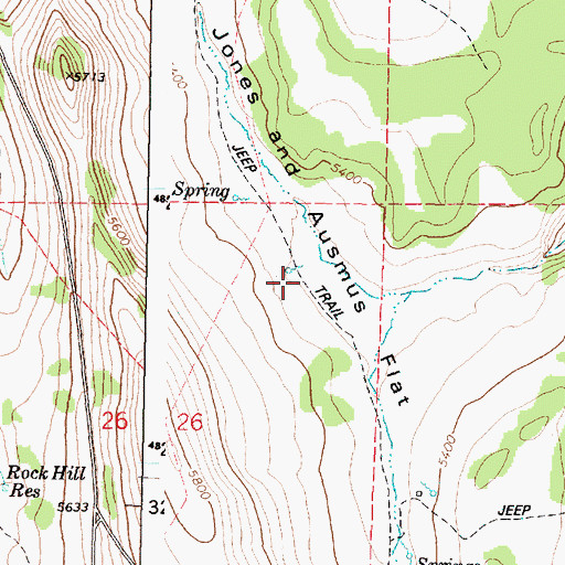 Topographic Map of Jones and Ausmus Flat, OR