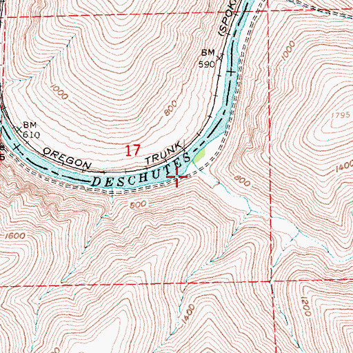 Topographic Map of Jones Canyon, OR