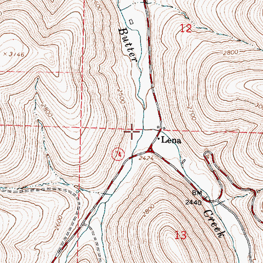 Topographic Map of Jones Canyon, OR