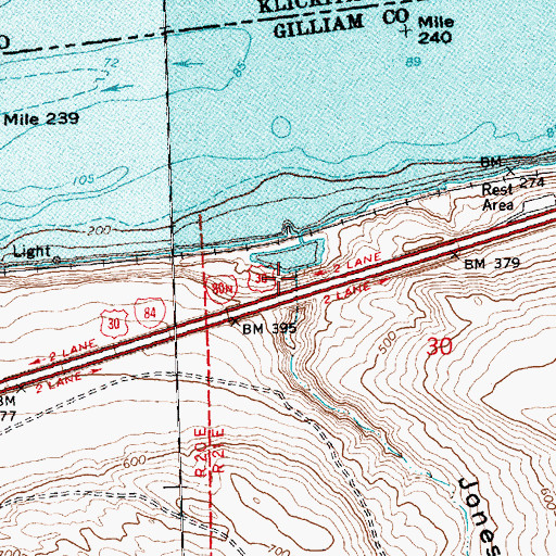 Topographic Map of Jones Canyon, OR