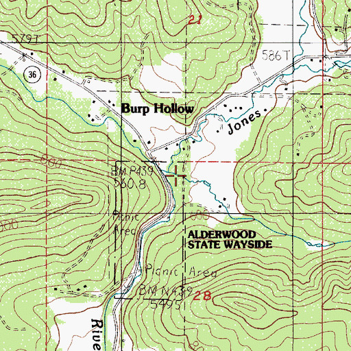 Topographic Map of Jones Creek, OR