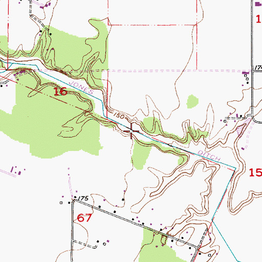 Topographic Map of Jones Ditch, OR