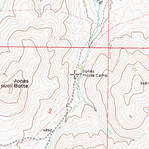 Topographic Map of Jones Horse Camp, OR