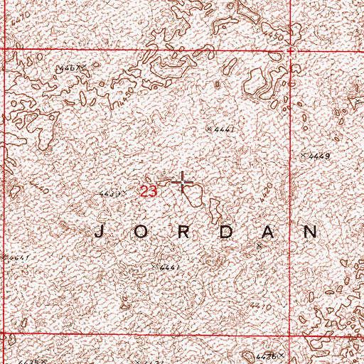 Topographic Map of Jordan Craters, OR