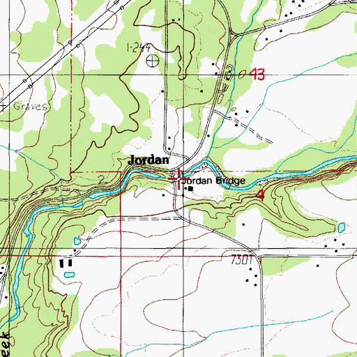 Topographic Map of Jordan Creek, OR