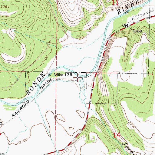 Topographic Map of Jordan Creek, OR