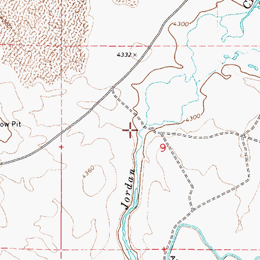 Topographic Map of Jordan Valley, OR