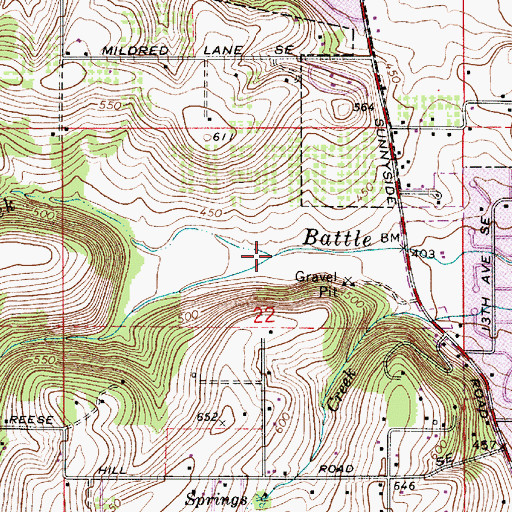 Topographic Map of Jory Creek, OR