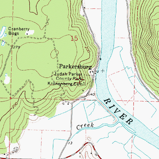 Topographic Map of Judah Parker County Park, OR