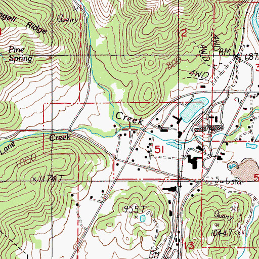 Topographic Map of Judd Creek, OR