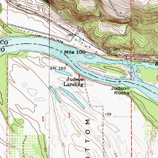 Topographic Map of Judson Landing, OR
