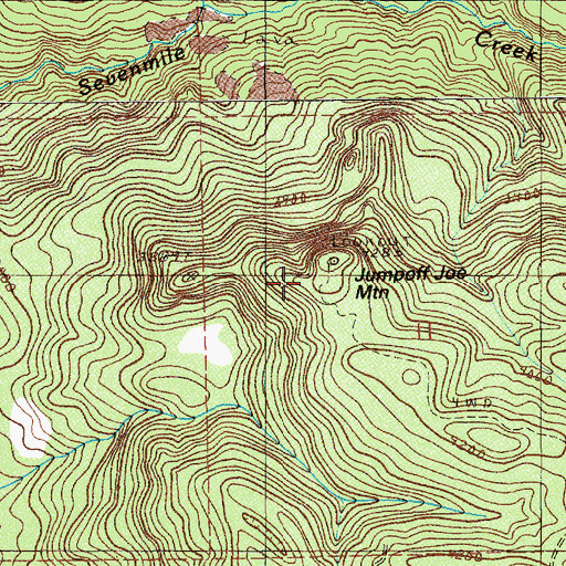 Topographic Map of Jumpoff Joe Mountain, OR