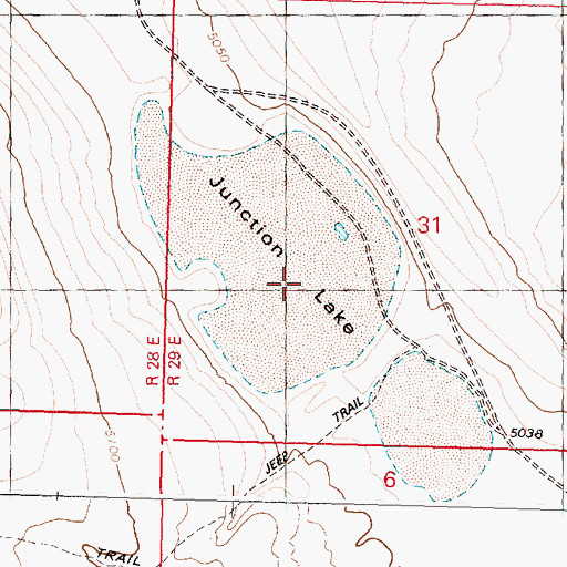 Topographic Map of Junction Lake, OR