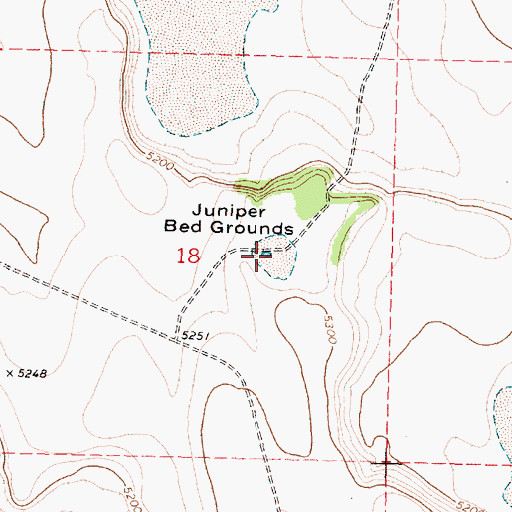 Topographic Map of Juniper Bed Grounds, OR