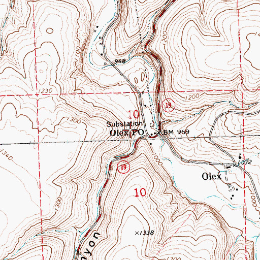 Topographic Map of Juniper Canyon, OR