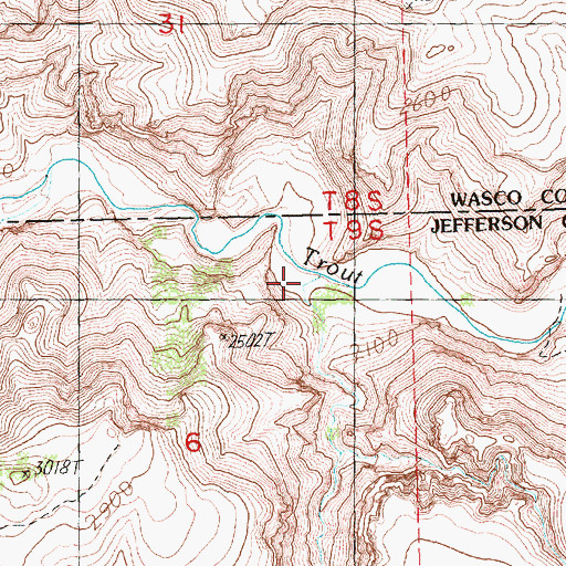 Topographic Map of Juniper Creek, OR