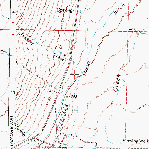 Topographic Map of Juniper Creek, OR
