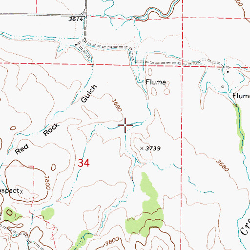 Topographic Map of Juniper Gulch, OR
