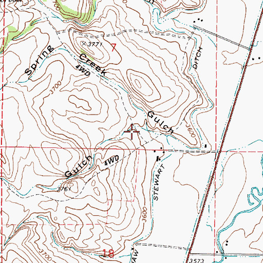 Topographic Map of Juniper Gulch, OR