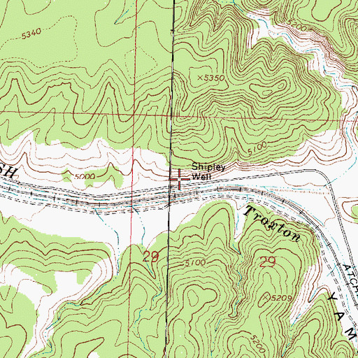 Topographic Map of Shipley Well, AZ