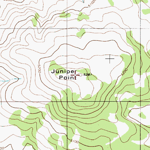 Topographic Map of Juniper Point, OR