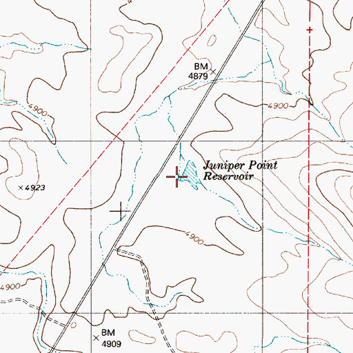 Topographic Map of Juniper Point Reservoir, OR
