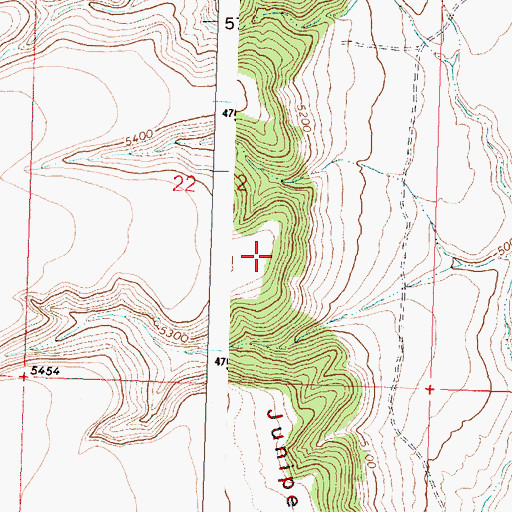 Topographic Map of Juniper Ridge, OR