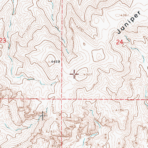 Topographic Map of Juniper Ridge, OR