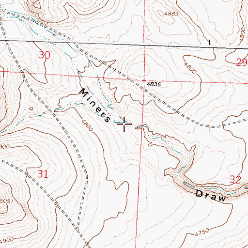 Topographic Map of Juniper Spring Draw, OR