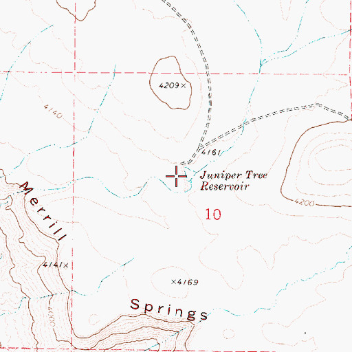Topographic Map of Juniper Tree Reservoir, OR