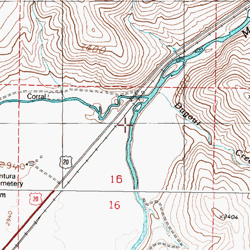 Topographic Map of Juntura Valley, OR