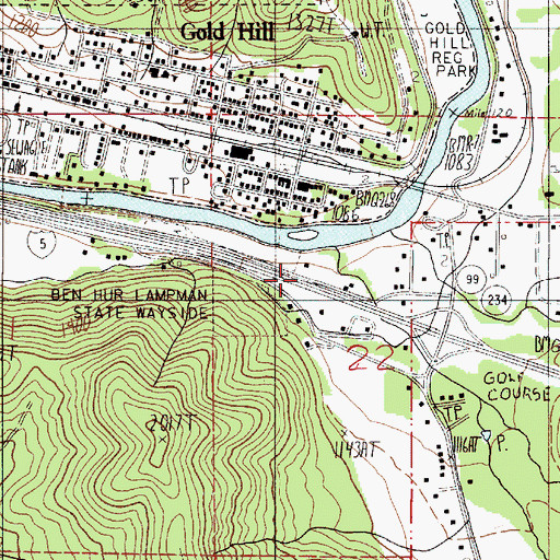 Topographic Map of Kane Creek, OR