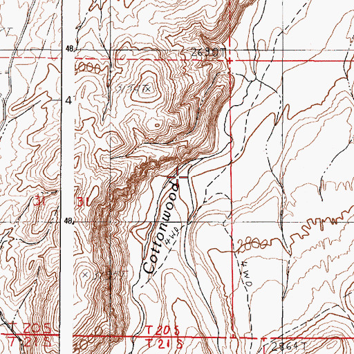 Topographic Map of Keeney Creek, OR
