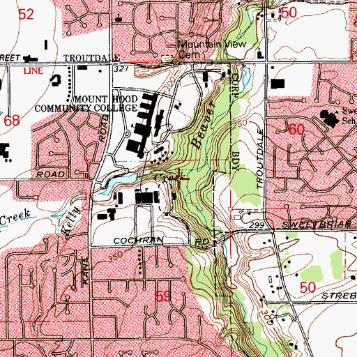Topographic Map of Kelly Creek, OR