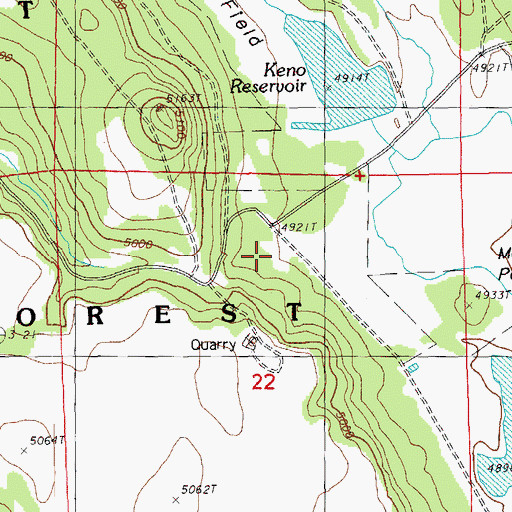 Topographic Map of Keno Guard Station, OR