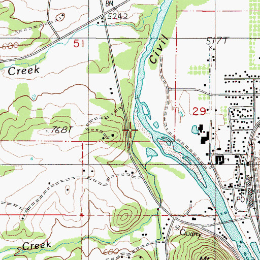 Topographic Map of Kent Creek, OR