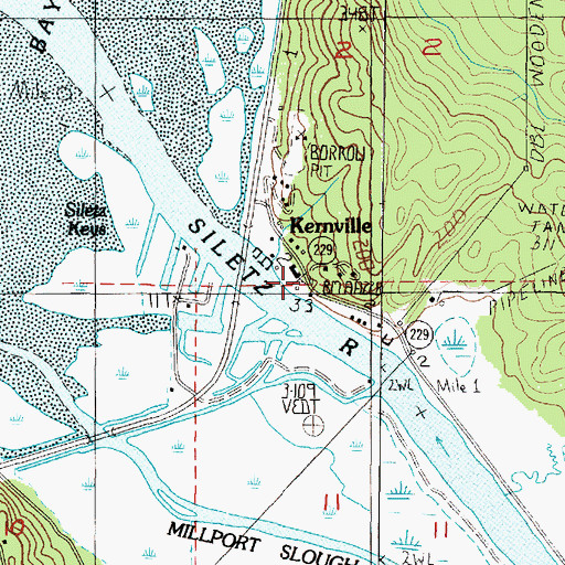 Topographic Map of Kernville, OR