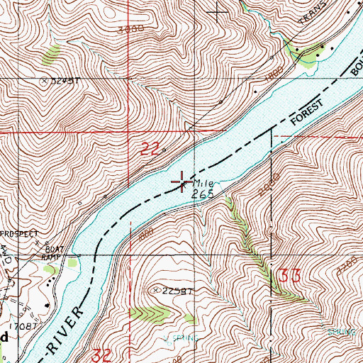 Topographic Map of Kerrs Rapids, ID